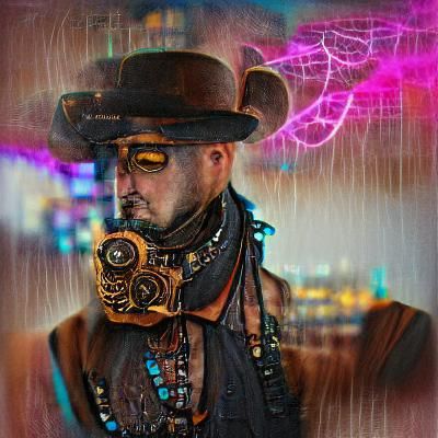Steampunk Cowboy Photographer #021