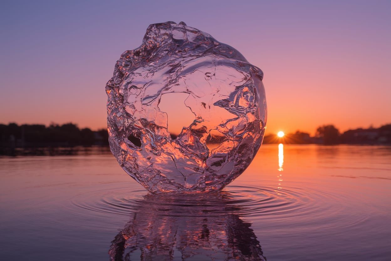 Hollow Glass Wayang Sunrise/Moonset