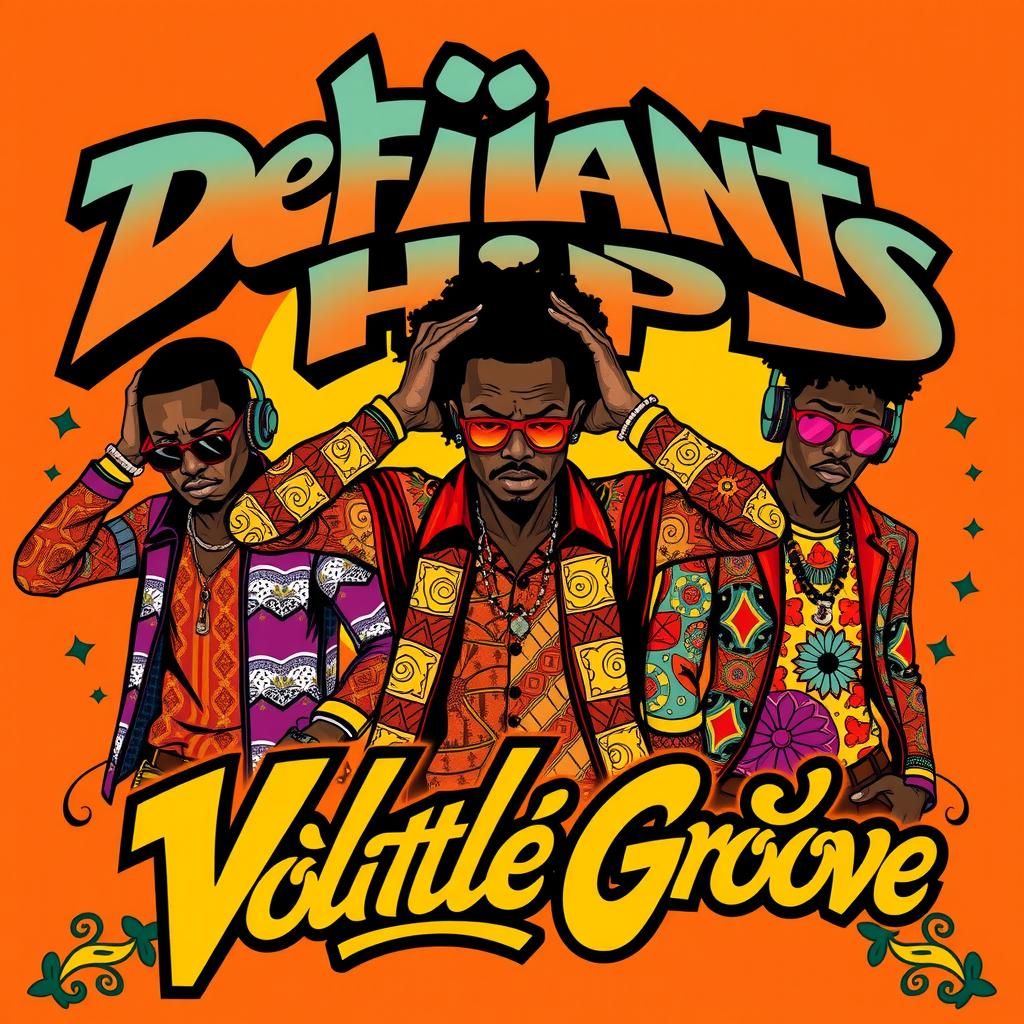 African Funk Band in Psychedelic Afrofuturist Setting