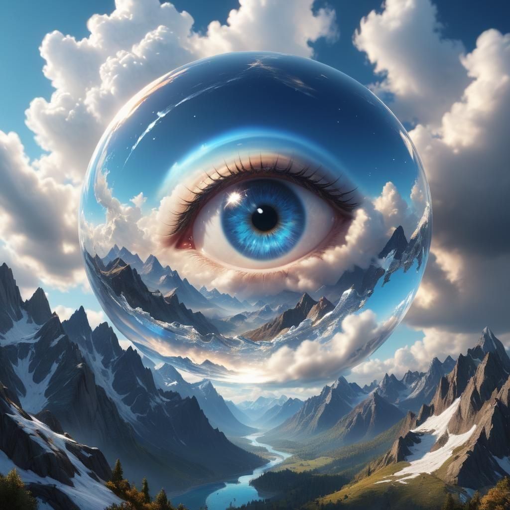 Mystical Guardian in the Blue Skies