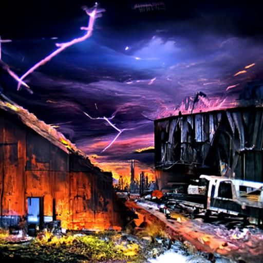 Electric Destruction: Lightning Storm Painting