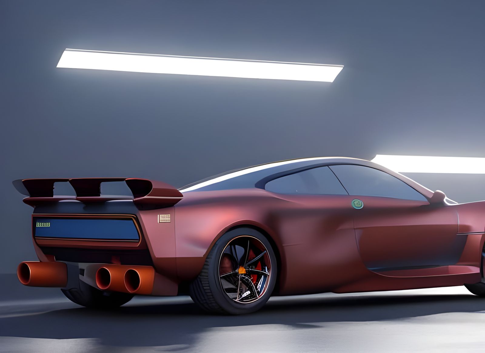 Absurdly Futuristic Fast Car in Photorealistic Style