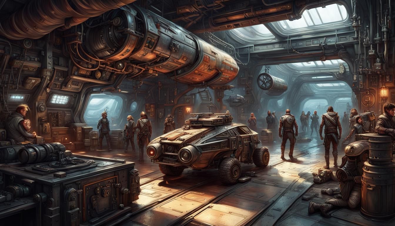 Fantasy and Sci-Fi Mashup in Hyperrealistic Style