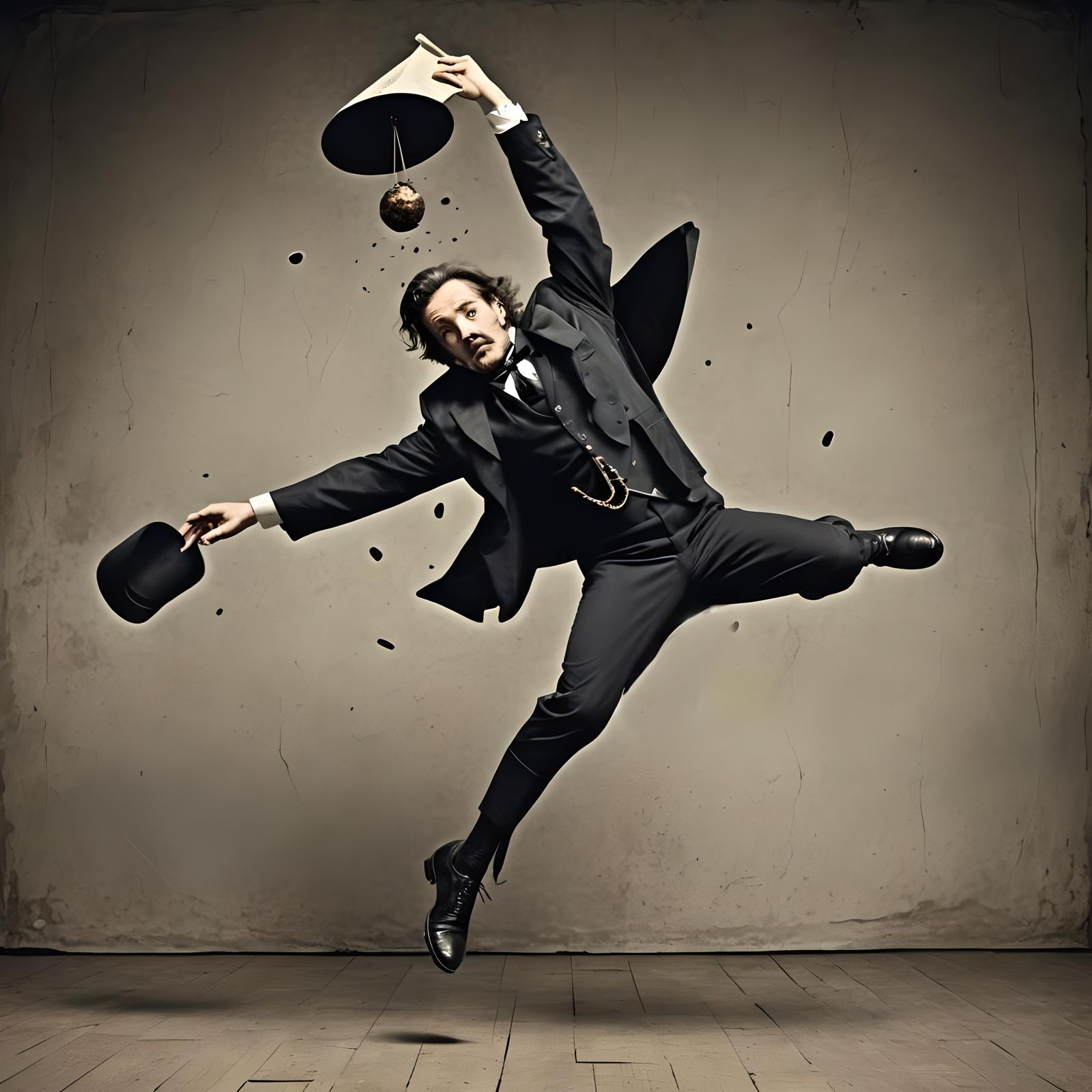 Rare old print of magician John Malcolm inadvertently revert...