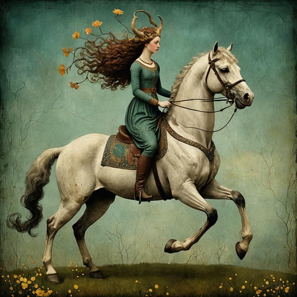 Surreal Centaur Artwork in Welz-Stein Style