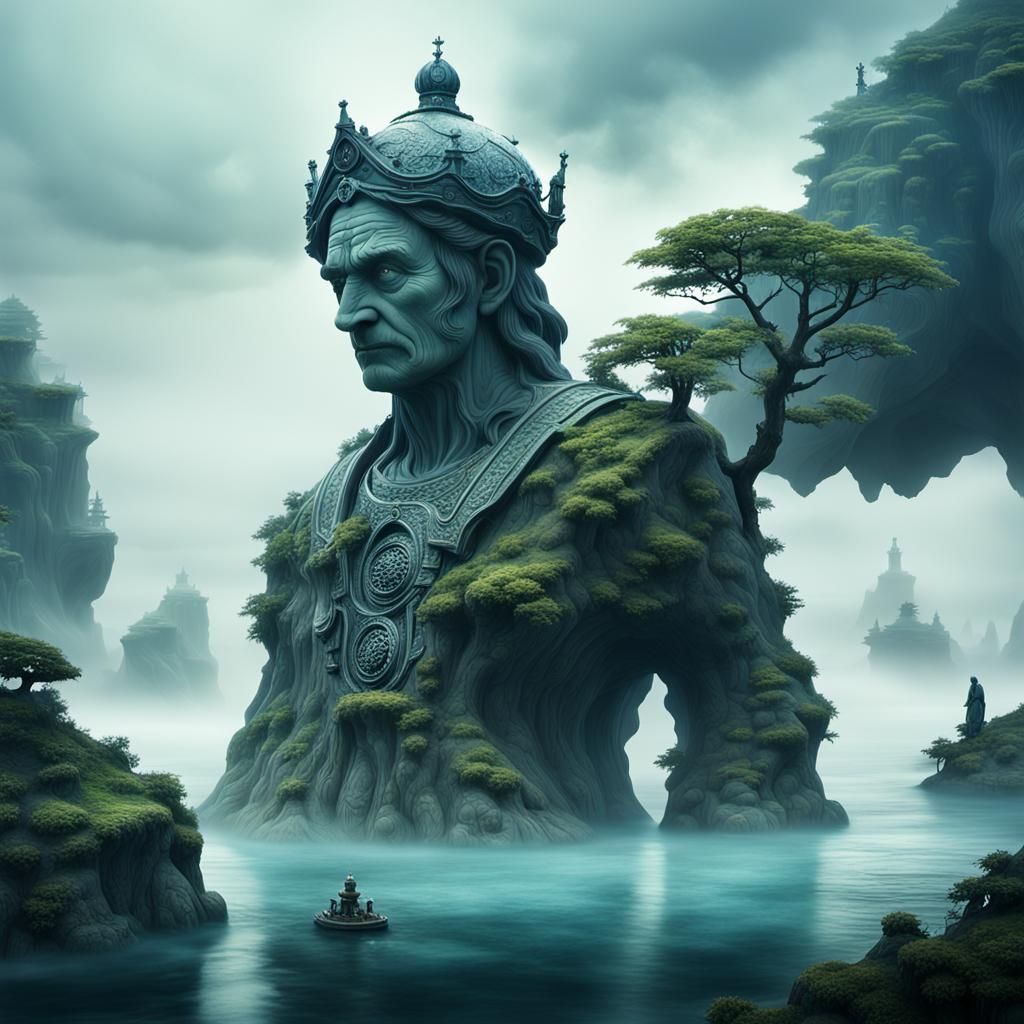 Wonderland of Giant God: Hyperrealistic Fantasy