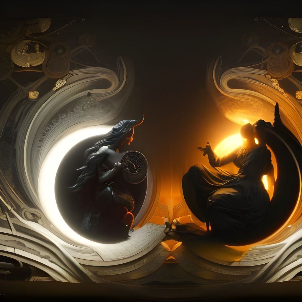 Yin and Yang Dark Fantasy Concept Art