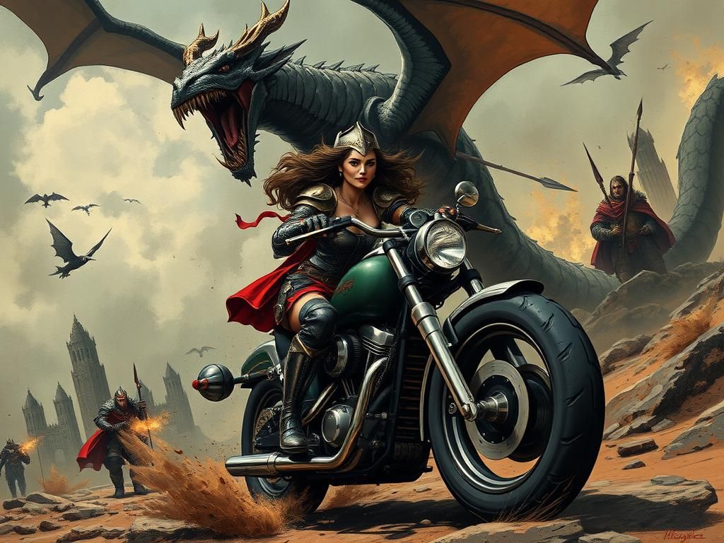 Lady Harley Quinn Rides into Battle