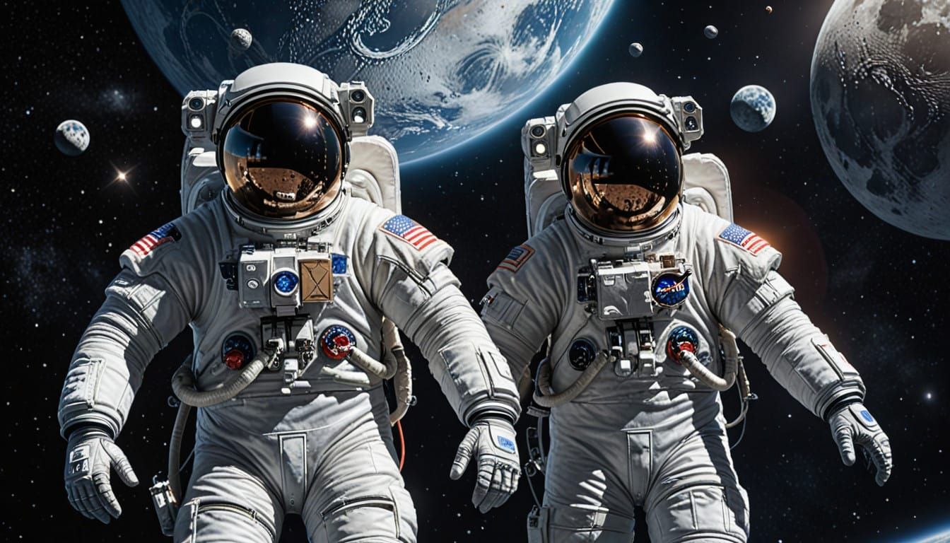 Astronauts in Space: Photorealistic NASA Gear