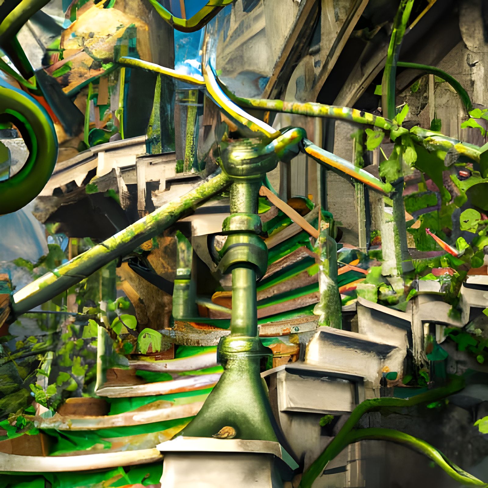 Surreal Elven Staircase Inspired by M.C. Escher