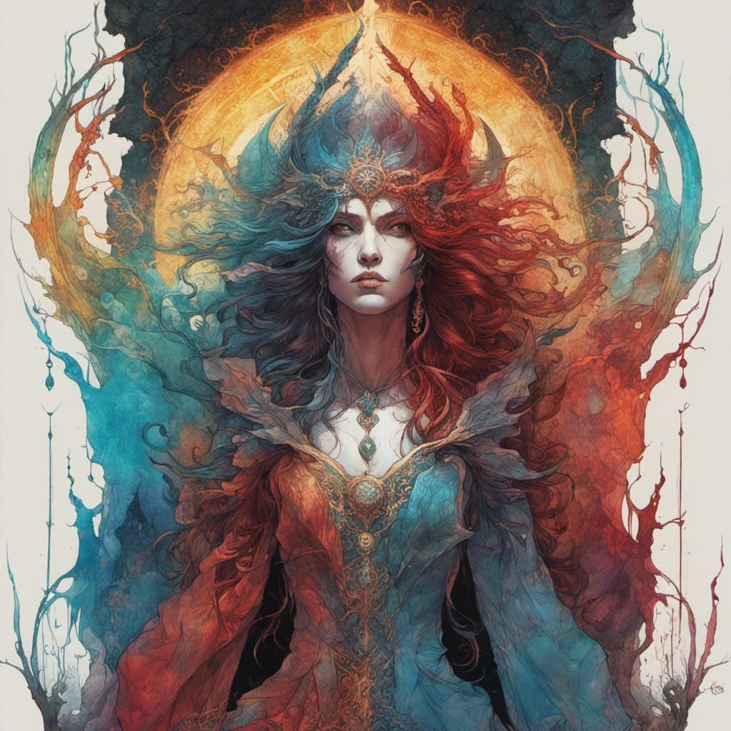 Celestial and Demonic Witch Duality in HDR