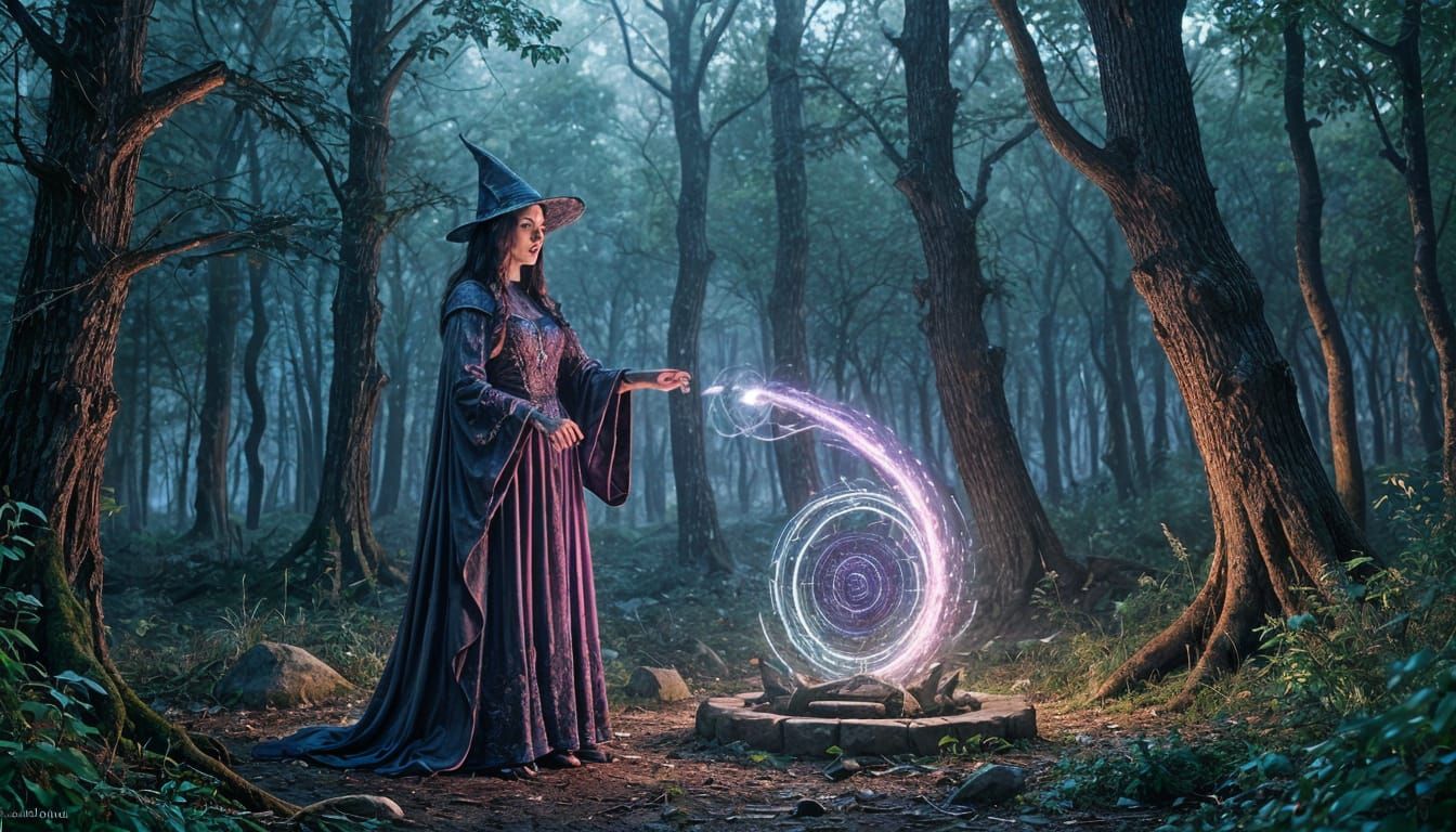 Medieval Witch Opens Time Portal to Future City