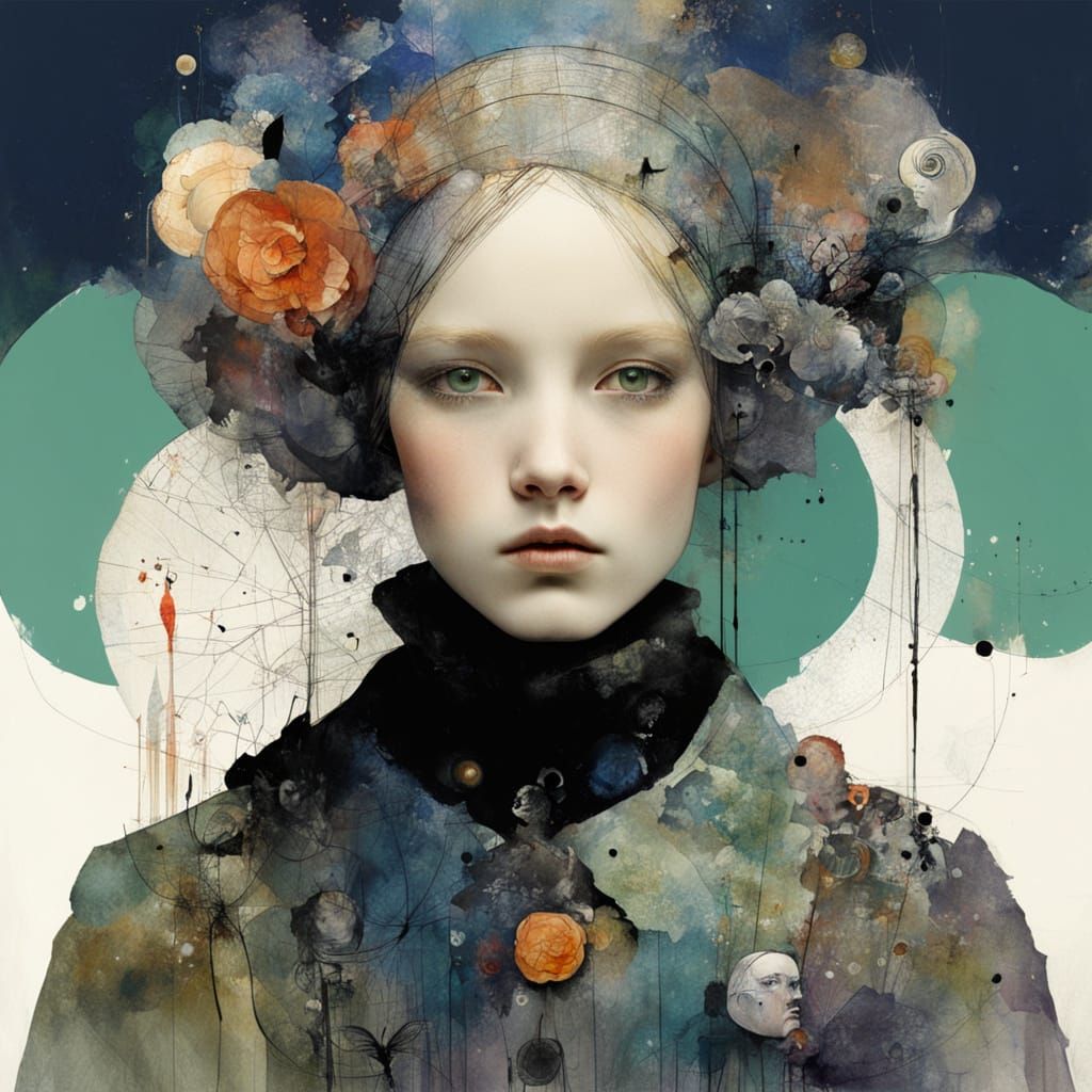 Enchanting Illustration in Art Nouveau Style