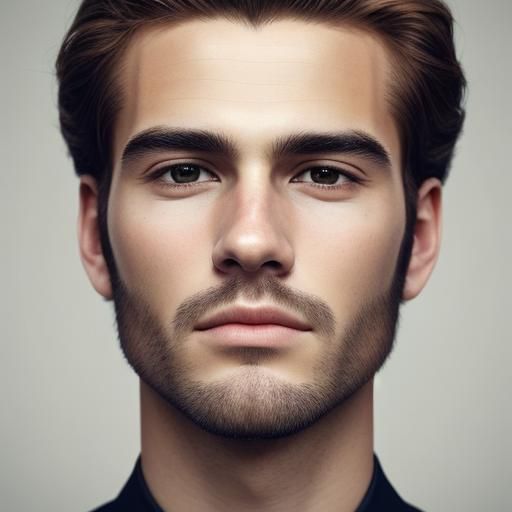 Realistic Portrait of a Man with Natural Beauty