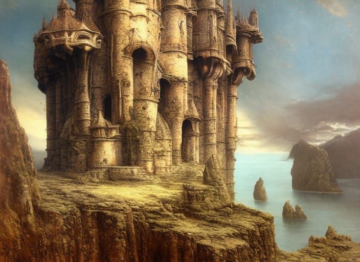 Surreal Ruins: Portrait on Landscape