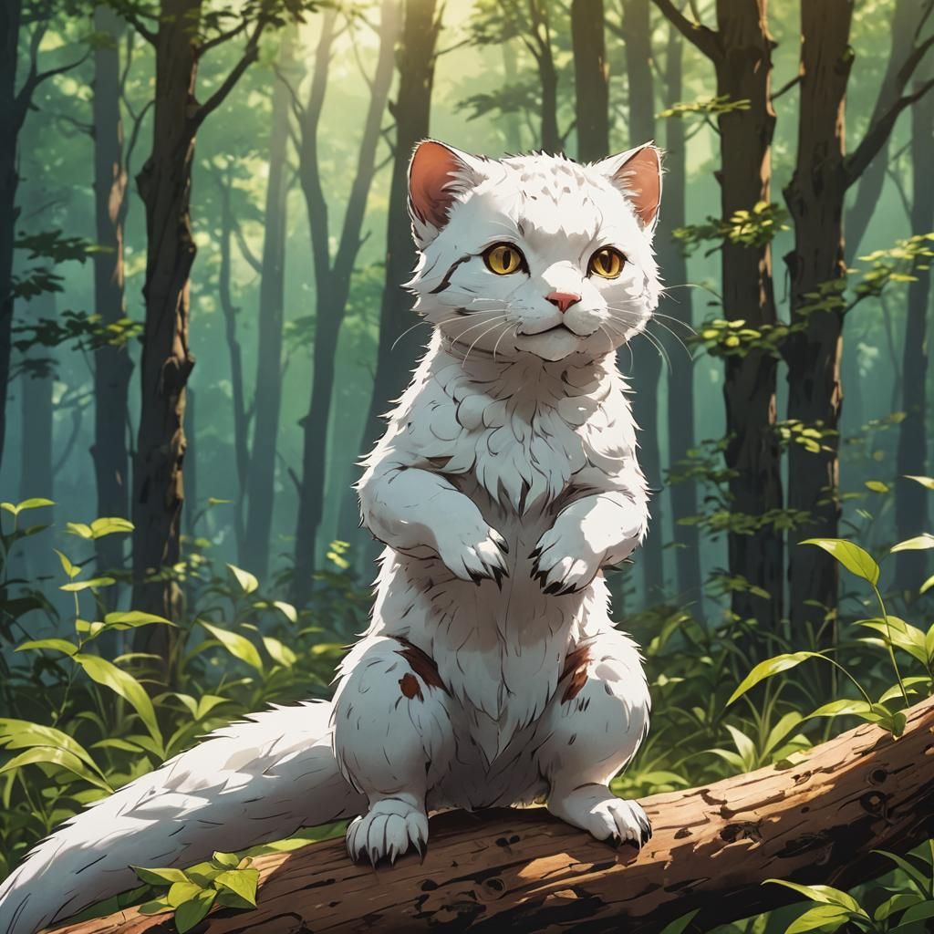 Anime Character with Elongated Body in Manga Style