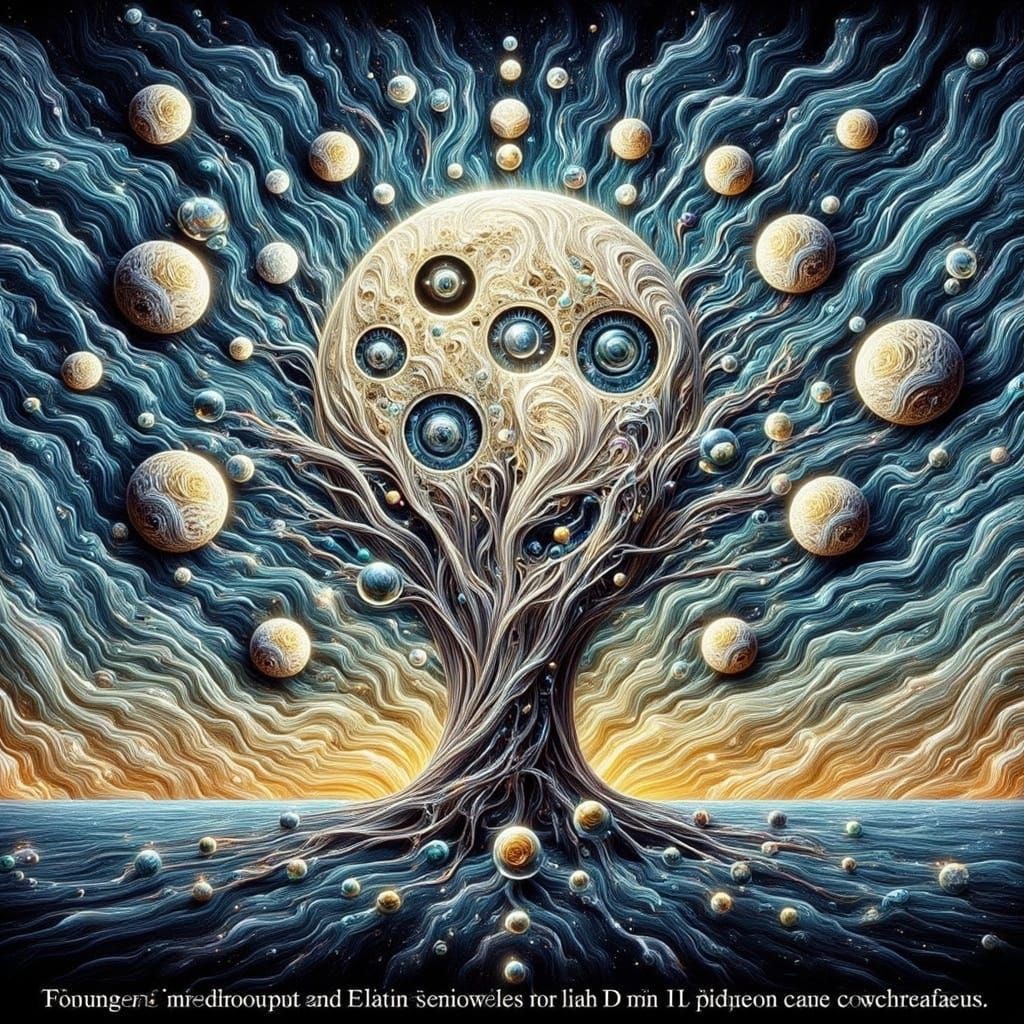 Moonlit Trees in Dreamy Enchantment