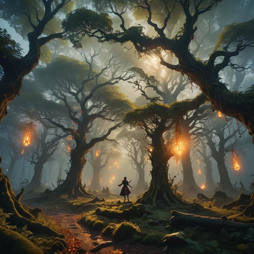 Magical Notes Dance in Mystical Forest