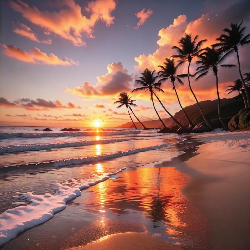 Stunning Beach Sunset Image