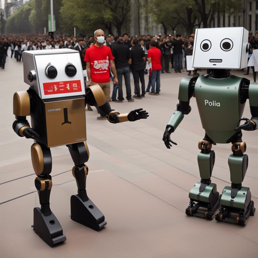Robots in Political Demonstration