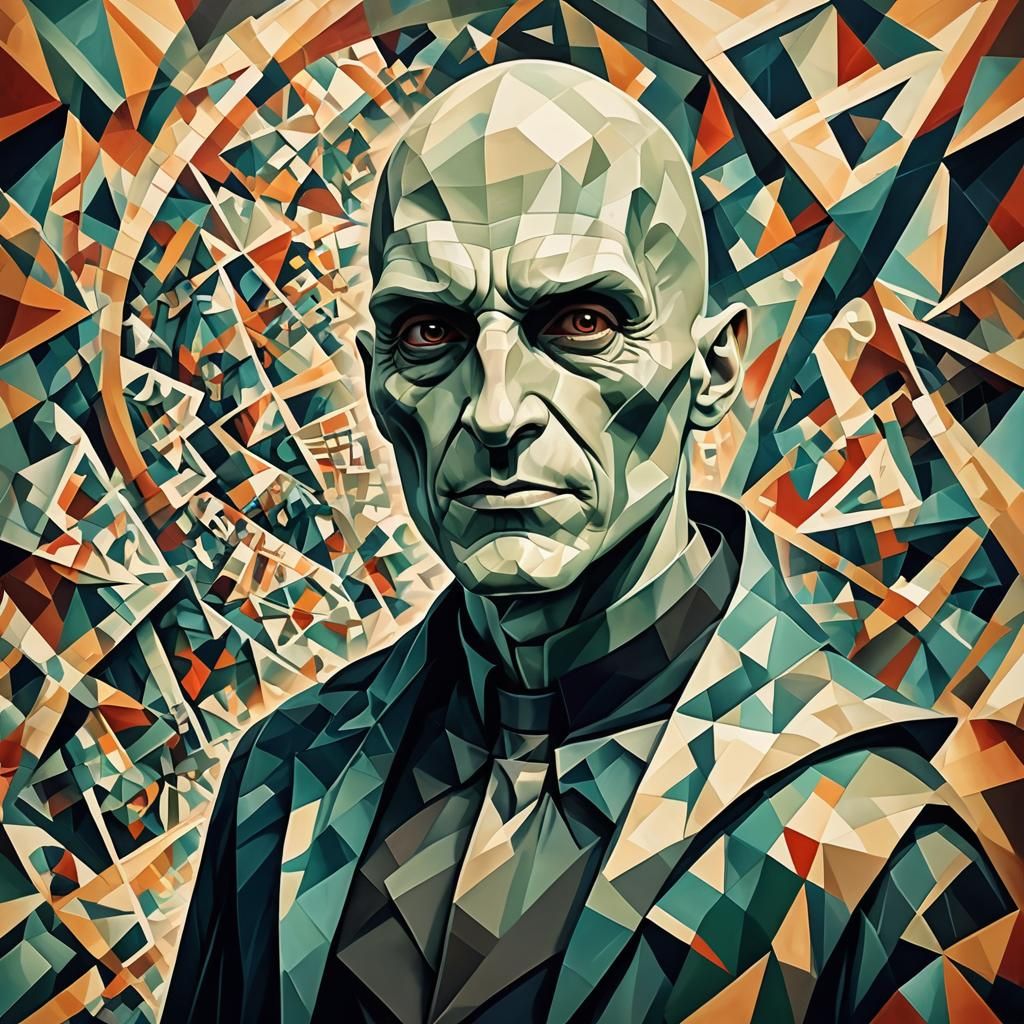 Voldemort in Cubist Art Deco Style