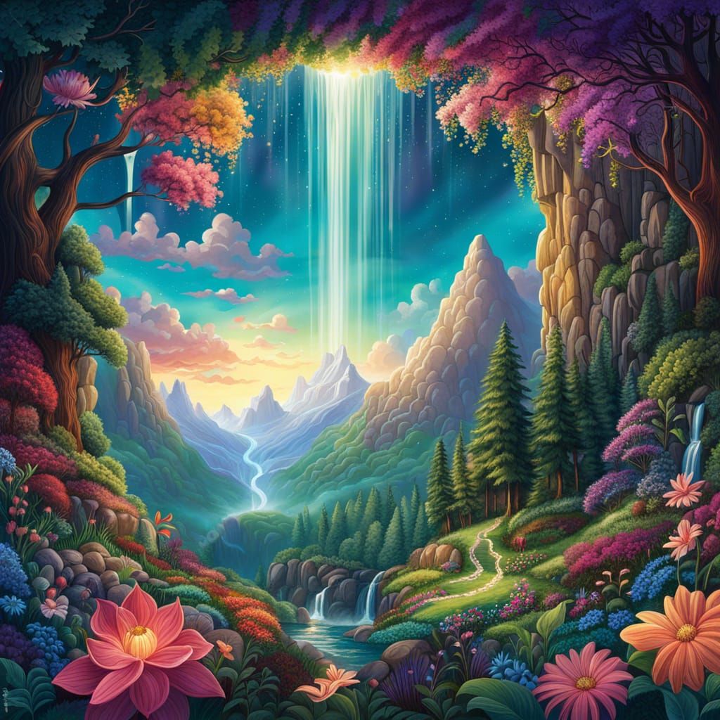 Enchanted Forest: A Digital Illustration of a Mystical Lands...