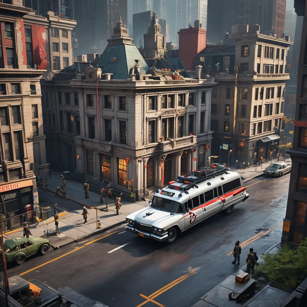 Ghostbusters Matte Painting in Unreal Engine 5