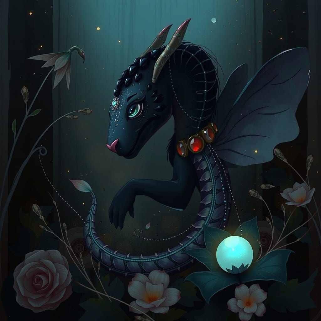 Ethereal Fairy Dragon Tiger in Pastel Hues