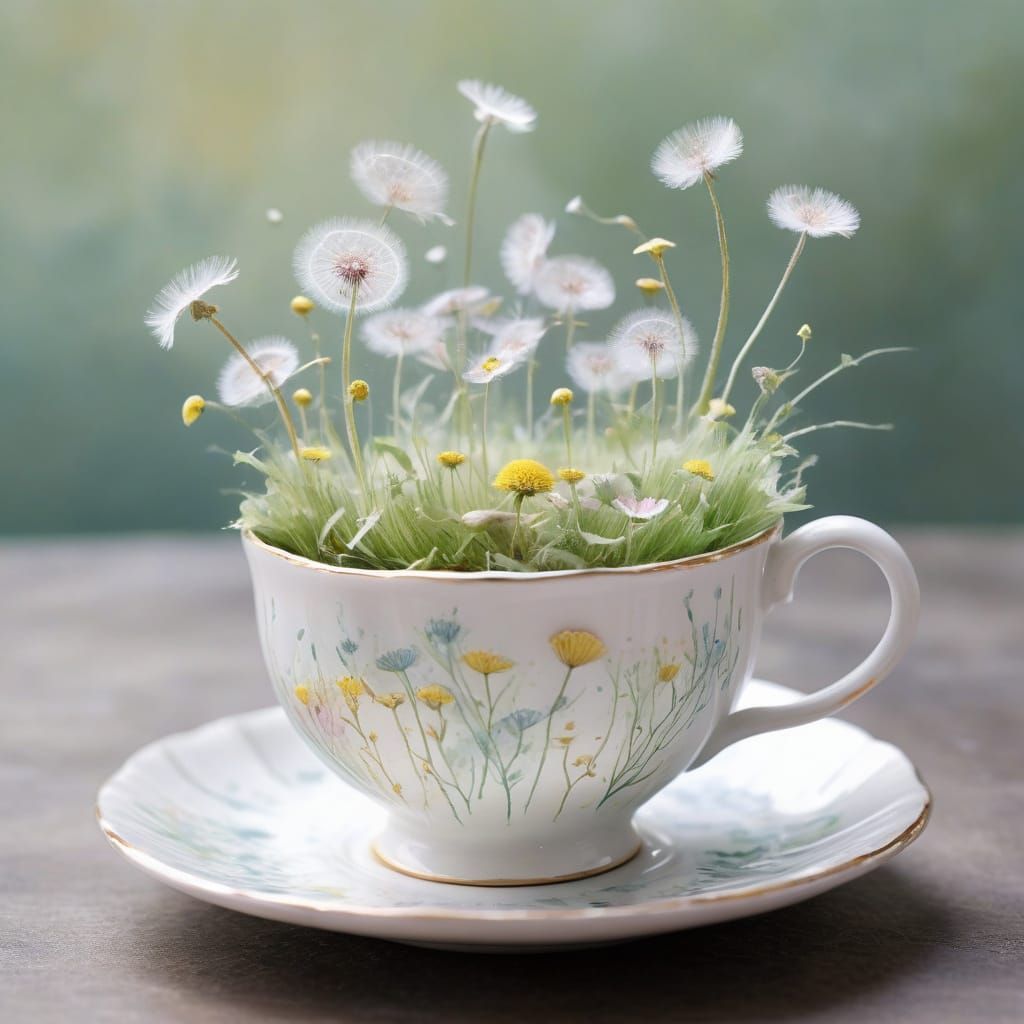 Dandelions Bloom: A Whimsical Watercolor Illustration