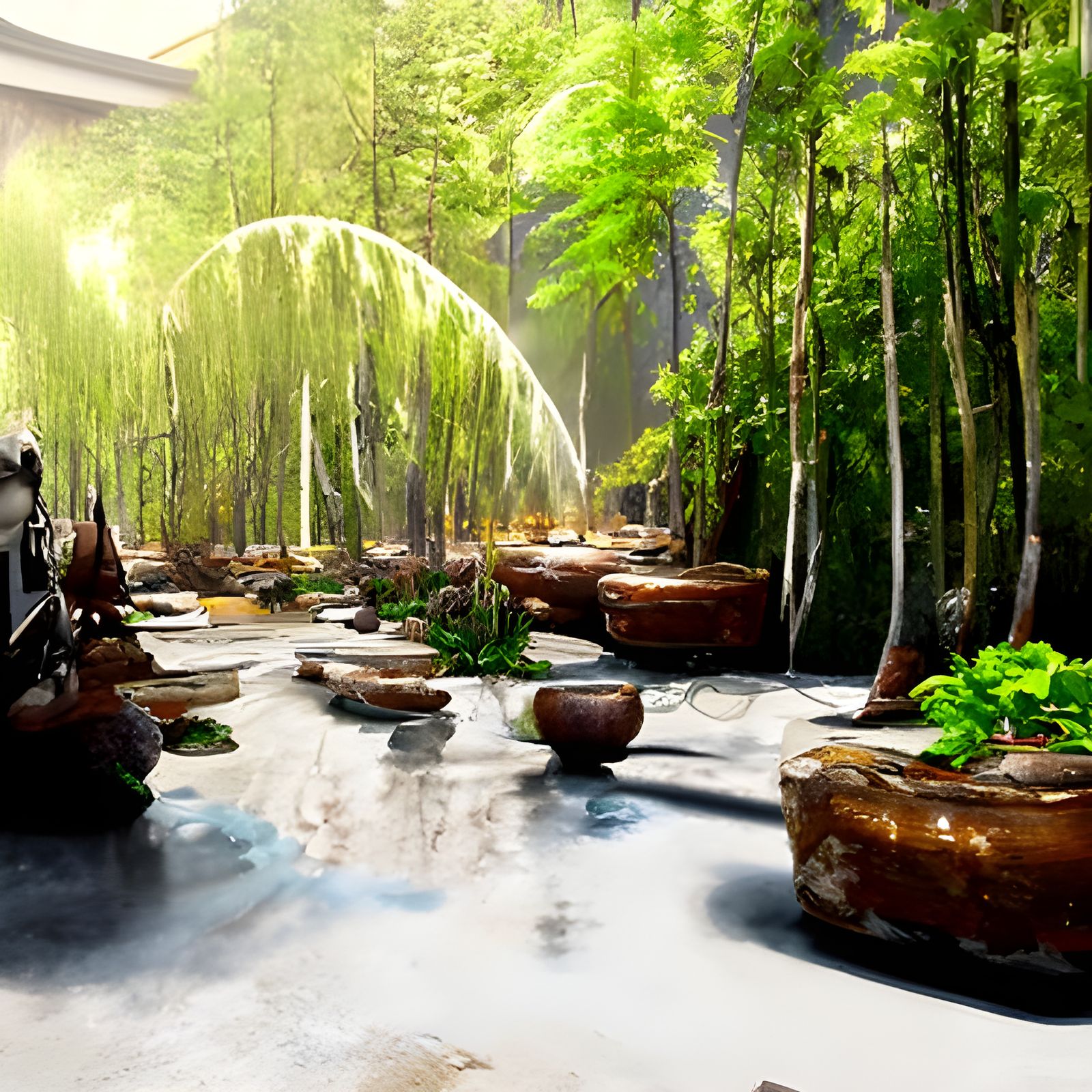 Harmonious Feng Shui Forest with Water