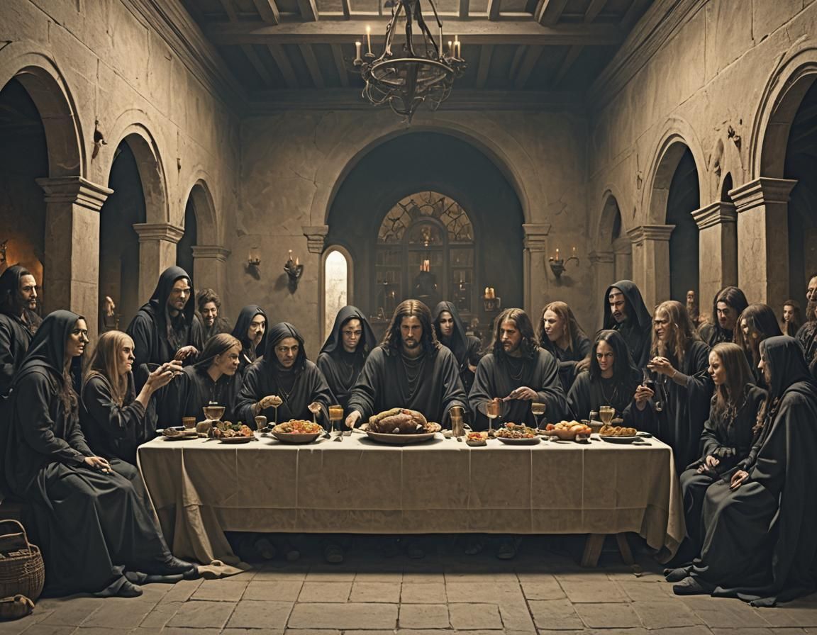 Witch Coven's Last Supper: A Detailed Matte Painting