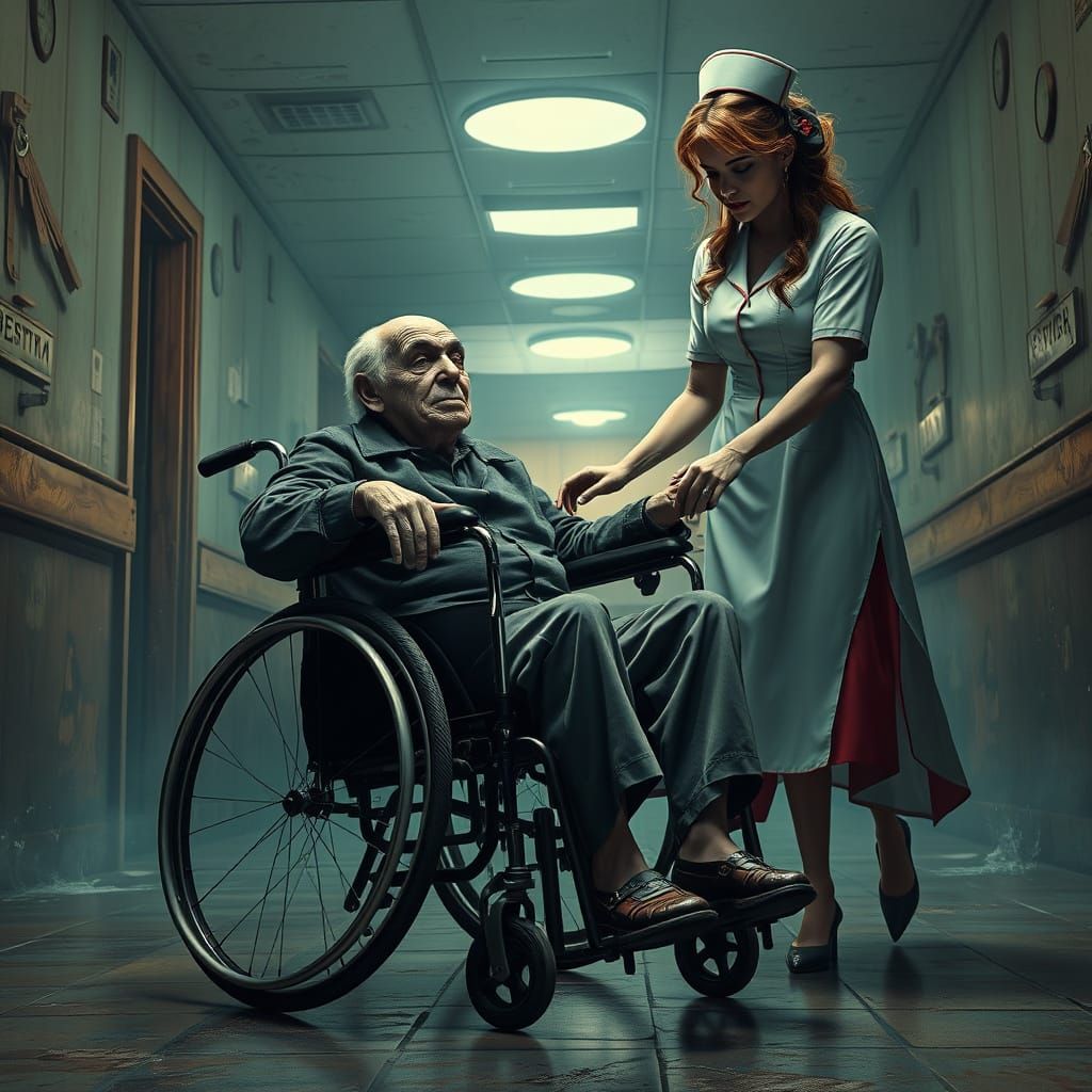 Creepy Vintage Magazine Cover: Haunted Nursing Home