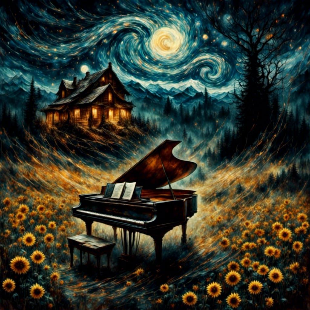 Surreal Macabre: Beethoven's Sonata in a Van Gogh Night