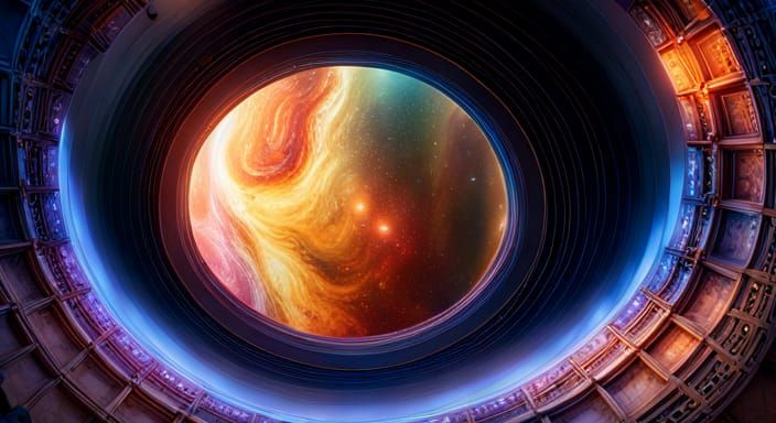 Fantastical Planetarium Ceiling in Detailed Digital Painting