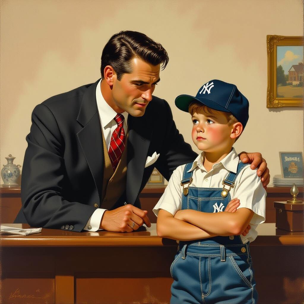 Sleazy Salesman Pushes Product on Unimpressed Boy