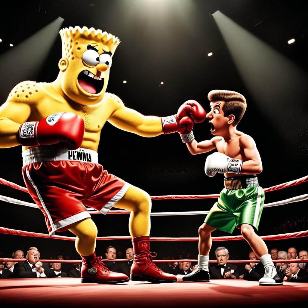 Epic Boxing Match: Neuman vs Spongebob Poster