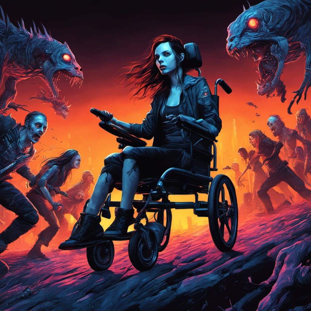 Goth Girl Parkour Escape from Zombie Horde