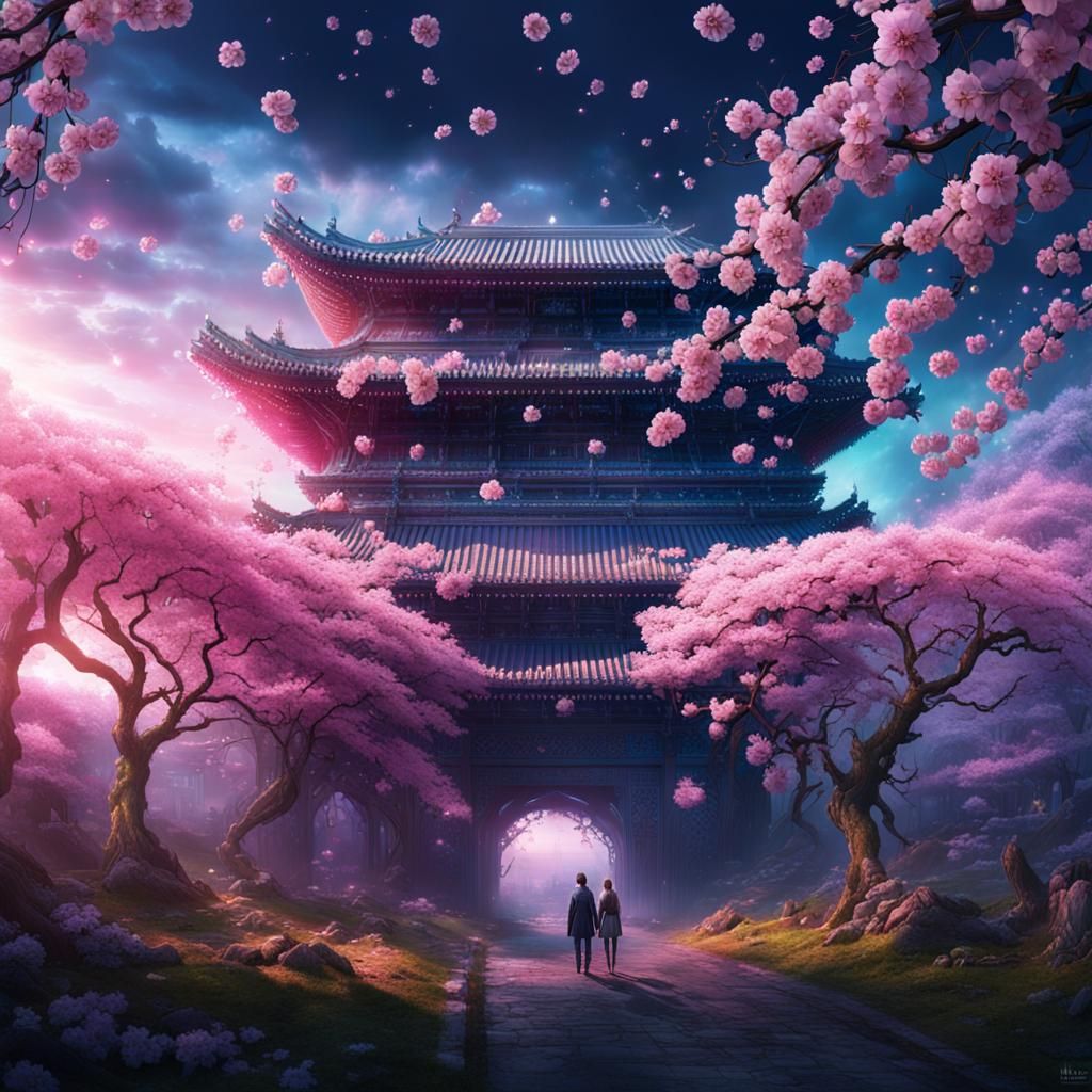 Cybernetic Cherry Blossoms: Nature Meets Technology