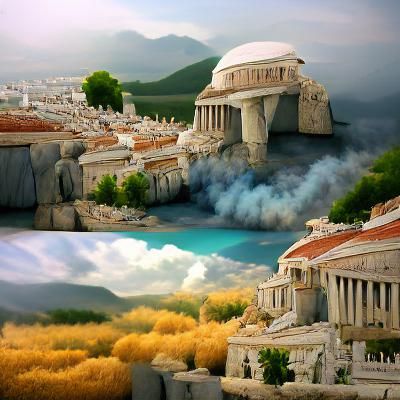 Detailed Matte Painting of Ancient Greece