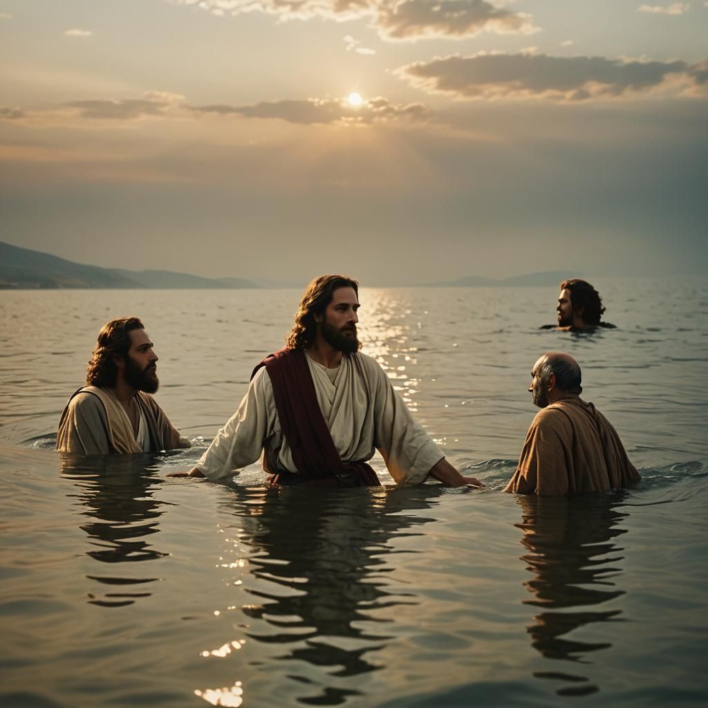 Jesus Calls Disciples on Galilee, Caravaggio Style