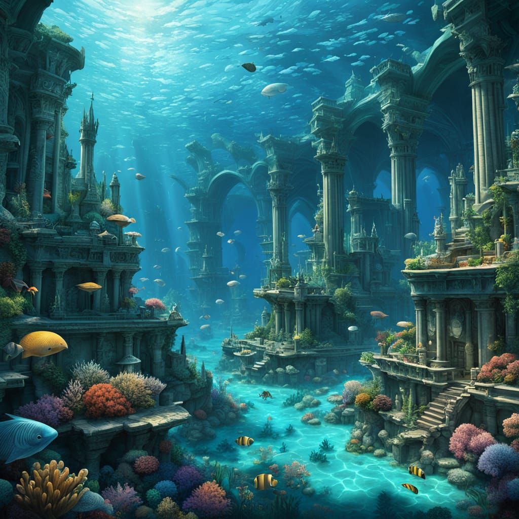 Underwater City of Atlantis in Photorealistic Style