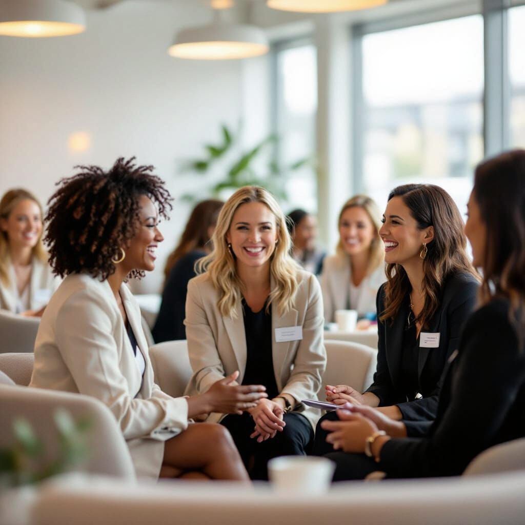 Women Connecting at Networking Event