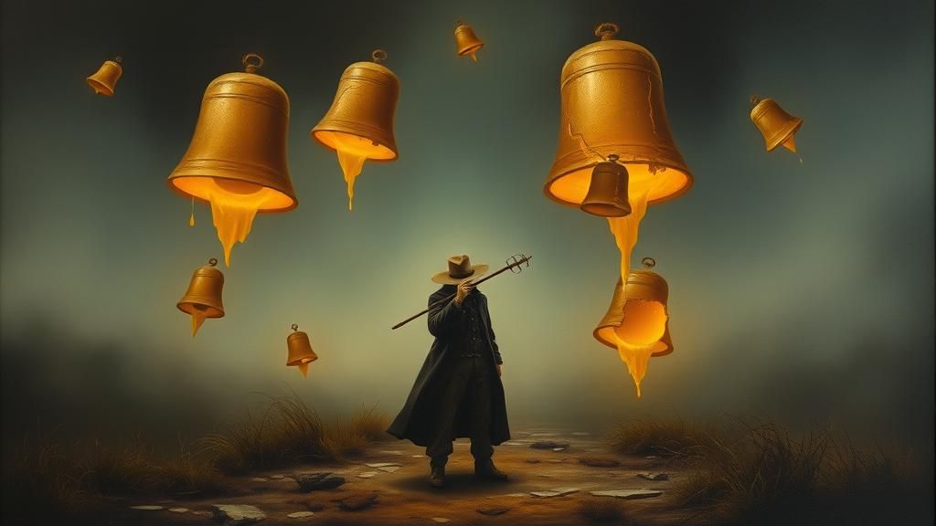 Melancholic Musician's Surreal Bell Symphony