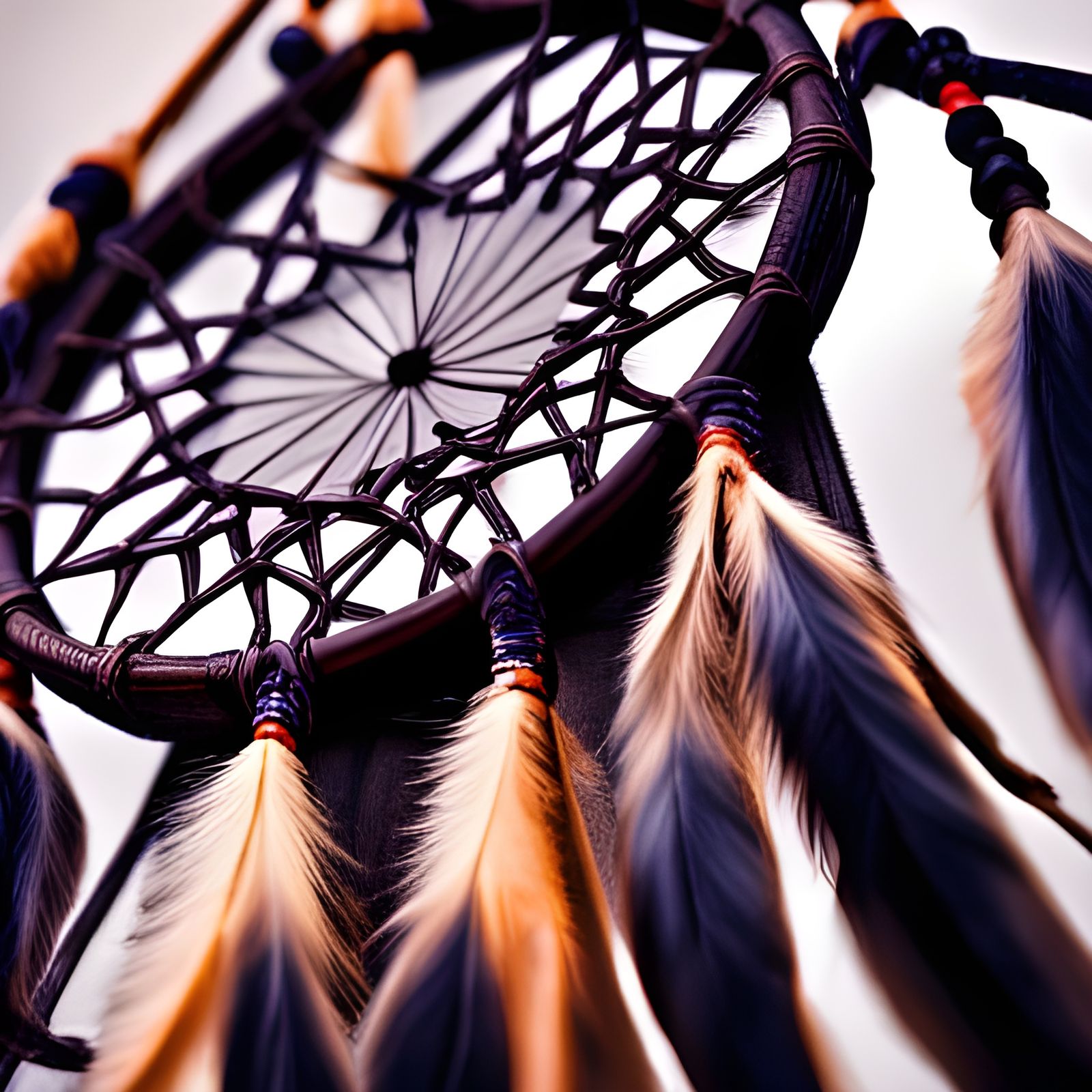 Native American Dreamcatcher in Hyperrealistic Style