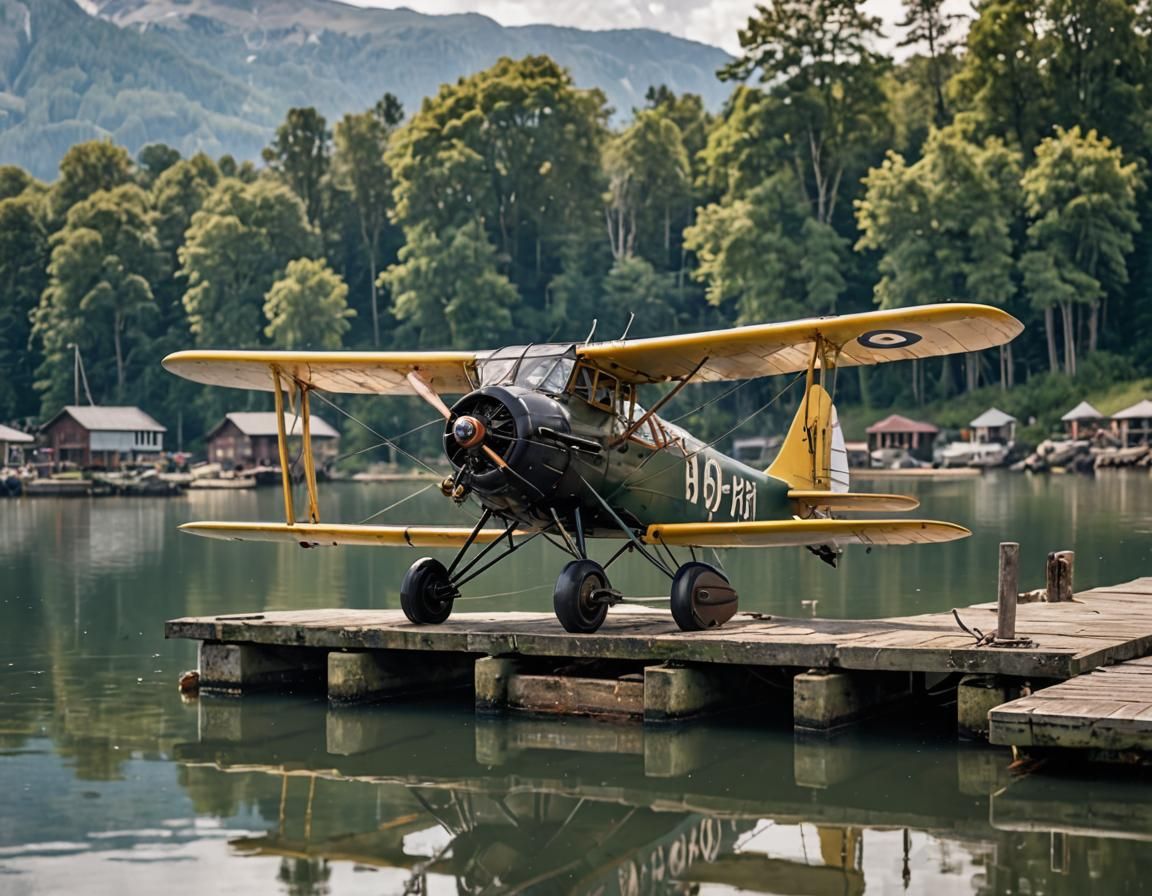 1920s Seaplane with Otter Pilot, Professional Photography