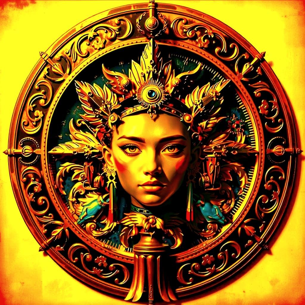 Vibrant Masterpiece in Triadic Colors