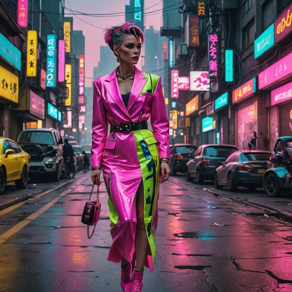 Cyberpunk classy femininity
