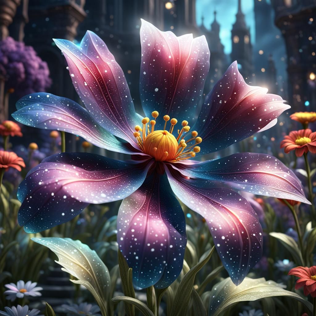 Twinkling Flower in Detailed Matte Painting