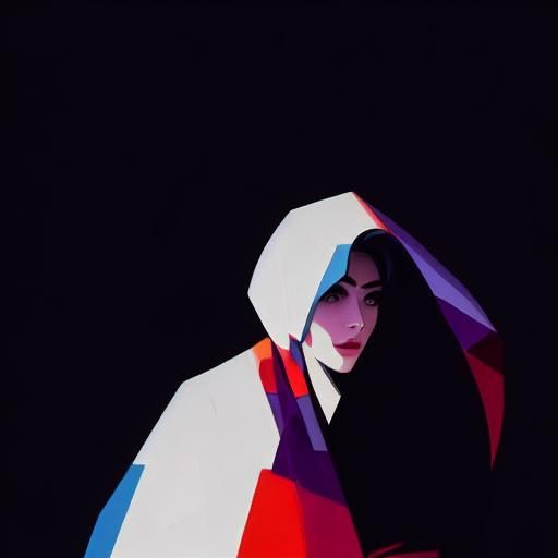 Dramatic Woman in Pop Art Style