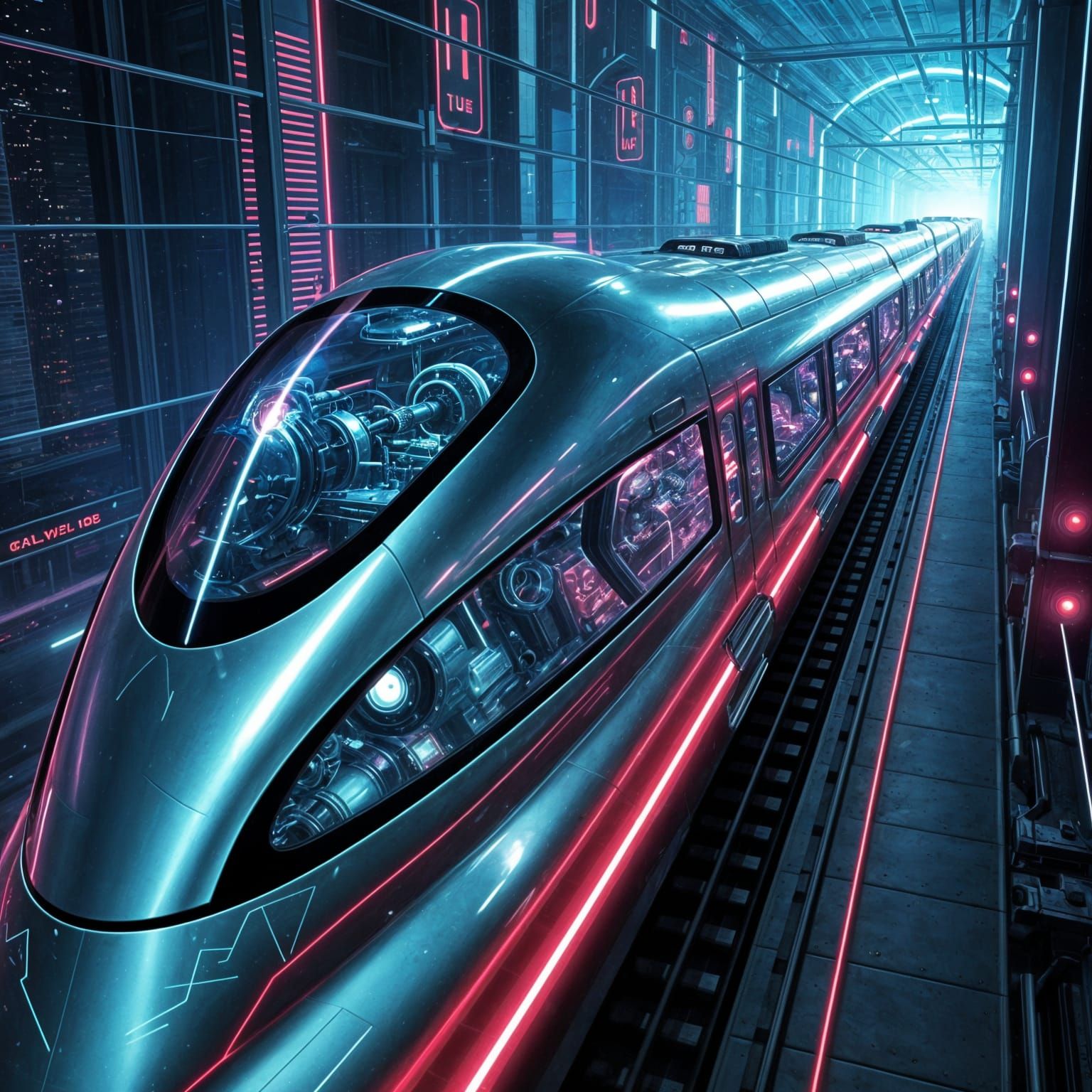 Futuristic Train Carrying Advanced Machine Tools in Gigeresq...